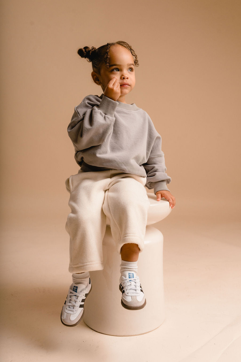 SWEAT OVERSIZE RETRO 90'S CREW GRIS