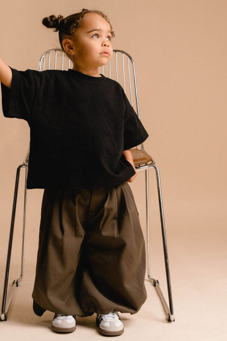 TSHIRT OVERSIZE RETRO 90'S CREW NOIR