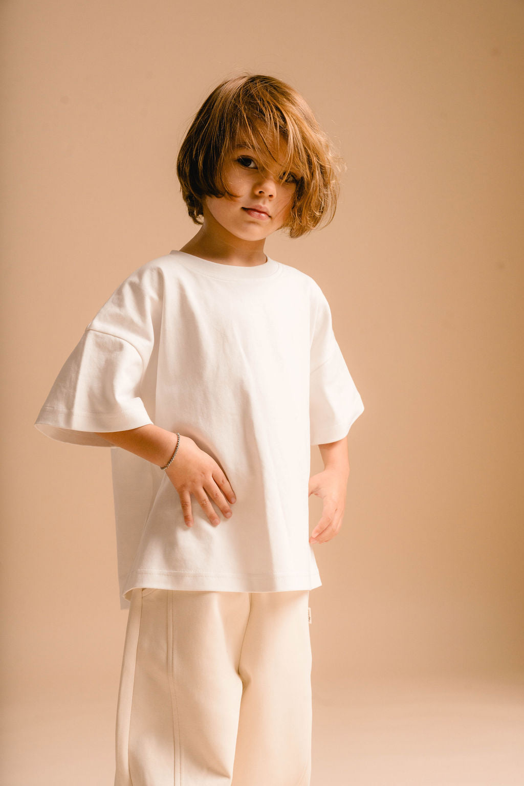 TSHIRT OVERSIZE RETRO 90'S CREW BLANC