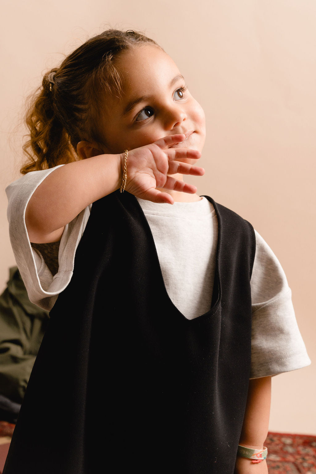 TSHIRT OVERSIZE RETRO 90'S CREW GRIS CHINÉ